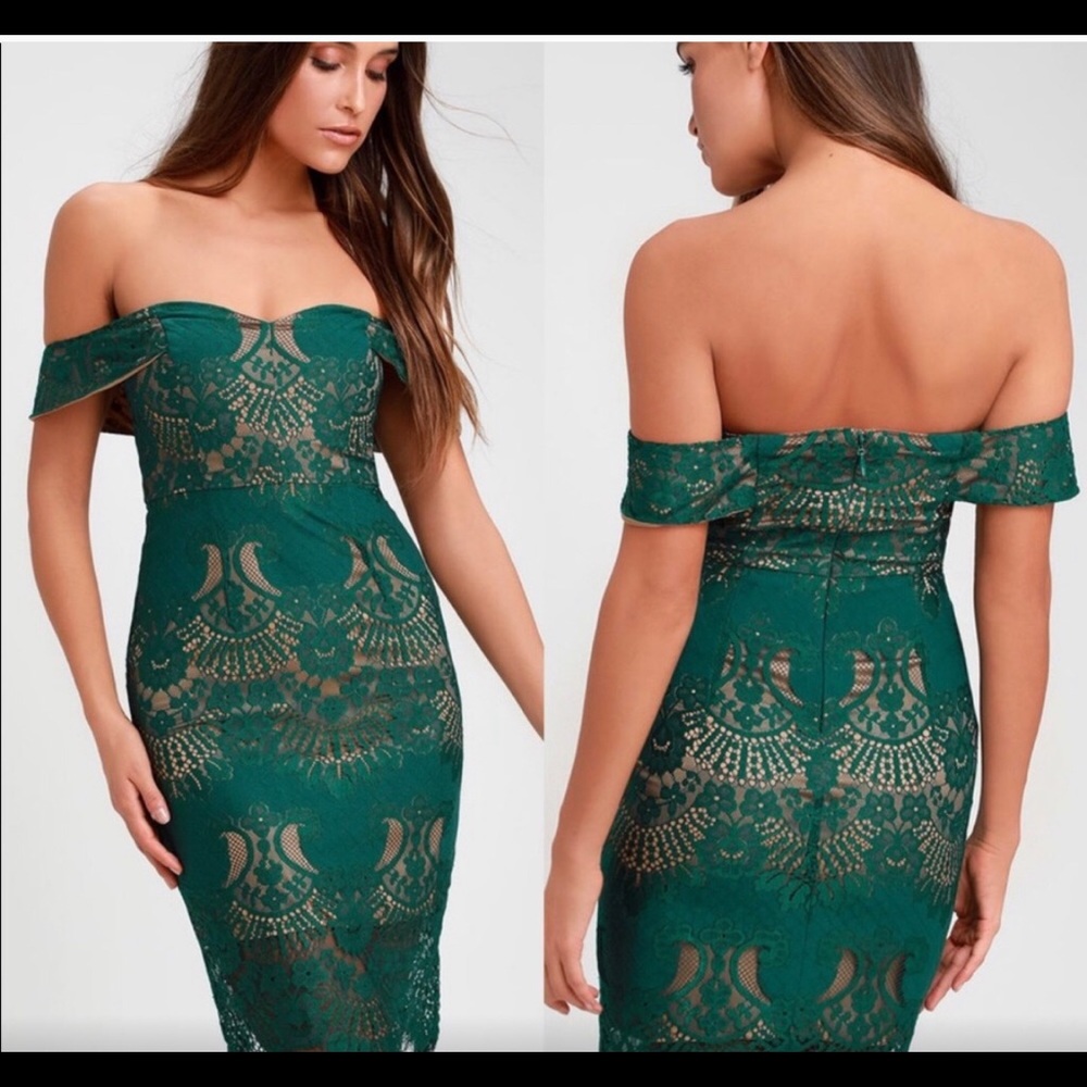 Lulus green midi dress